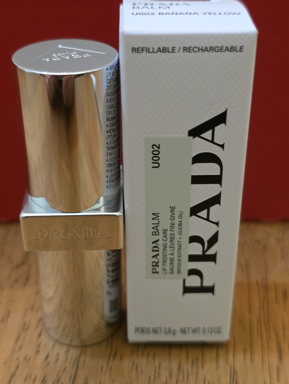 Prada Blushing Care lip balm Color U002 BANANA YELLOW. - Picture 4 of 8